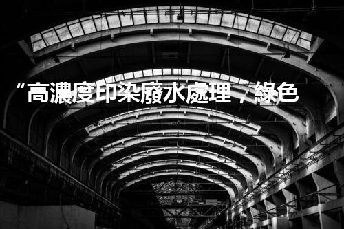 “高濃度印染廢水處理，綠色創(chuàng)新，凈享環(huán)保新篇章”